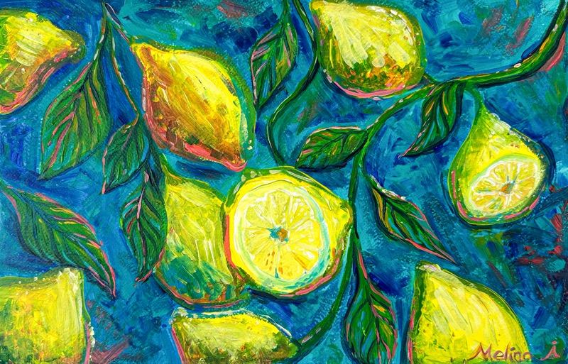 Lemons, a painting by Melina