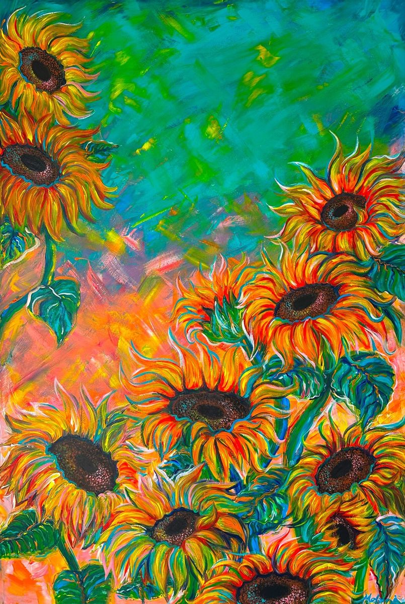 Sunflowers, a painting by Melina