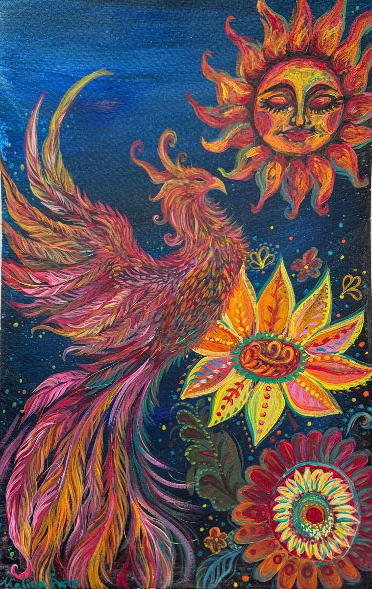 The Firebird, a painting by Melina