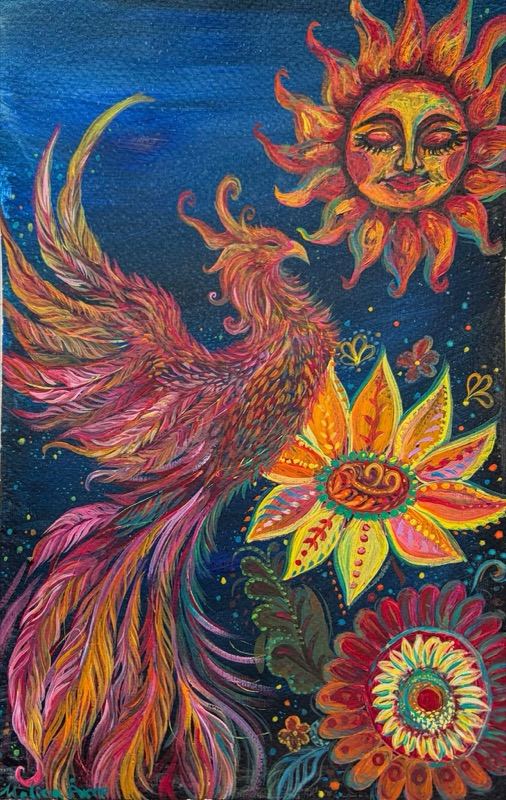 The Firebird, a painting by Melina